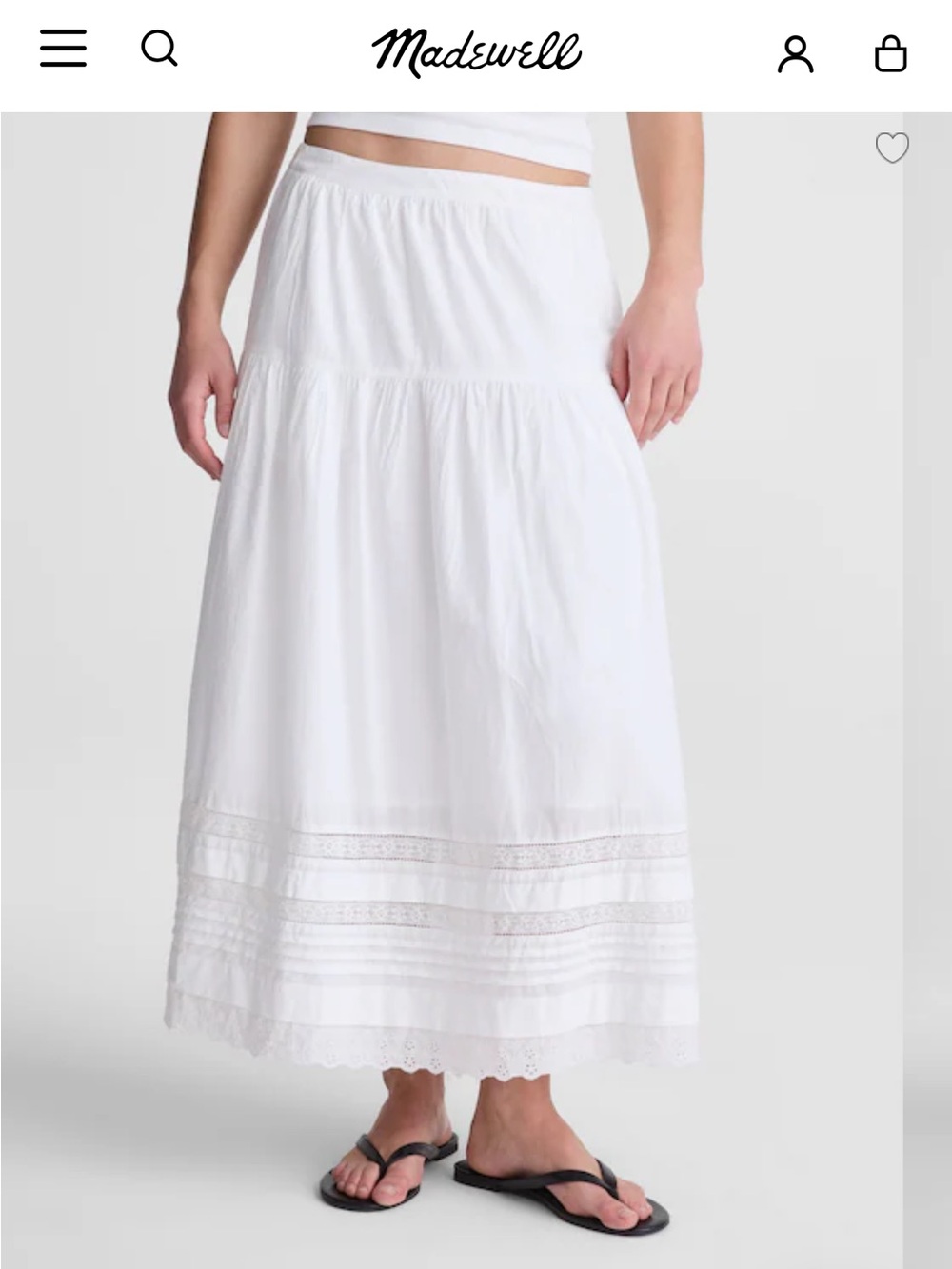 Madewell White Maxi Skirt - Picture 2 of 7